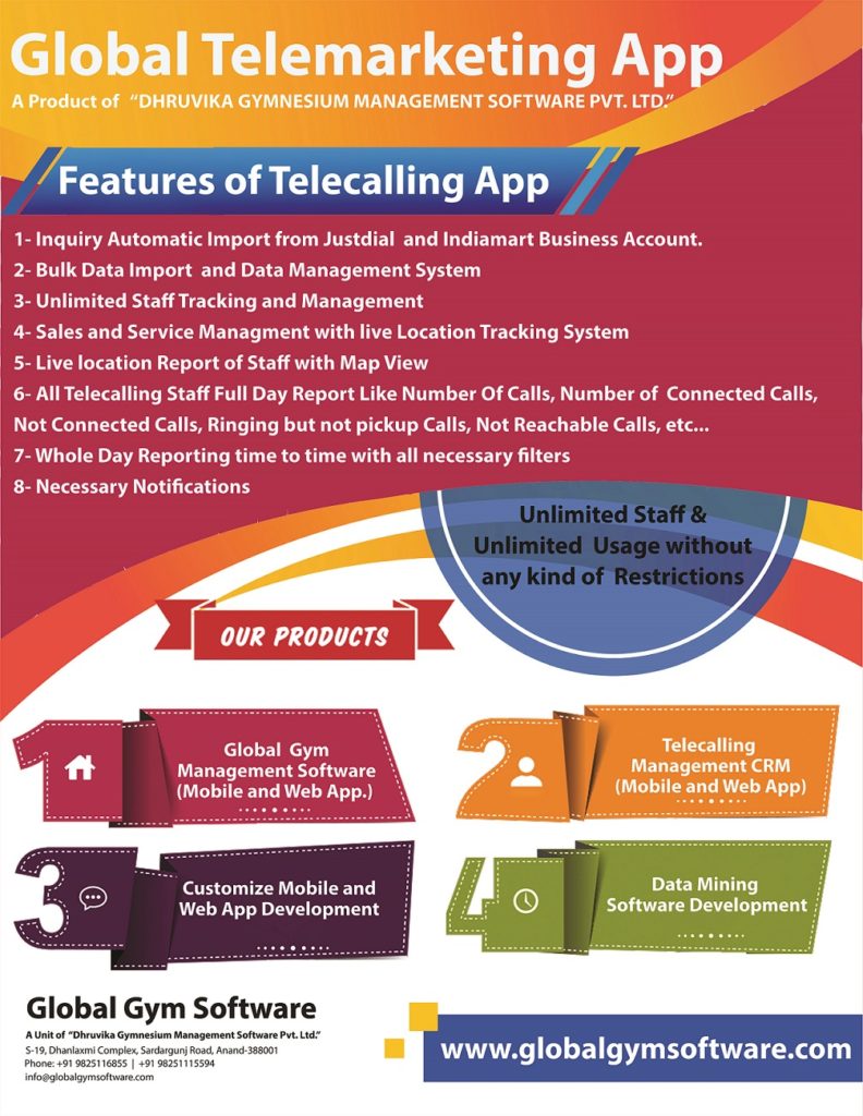telemarketing software and staff tracking application